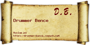 Drummer Bence névjegykártya